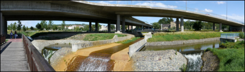 Panorama Ochsenbrücke Mühlgraben Gera