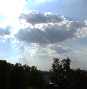 Himmel über dem Friedhof in Neustadt Orla