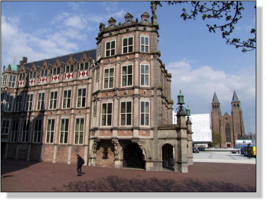 Ein letztes histosiches Gebäude in Arnheim (Arnhem) aus der Renaissance und dem Barock