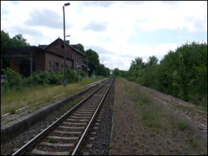 Bahnhof Krölpa Ranis Bahnsteig