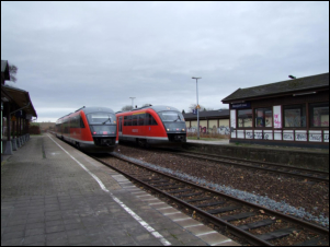 Bahnhof Neustadt Orla mit VT 642
